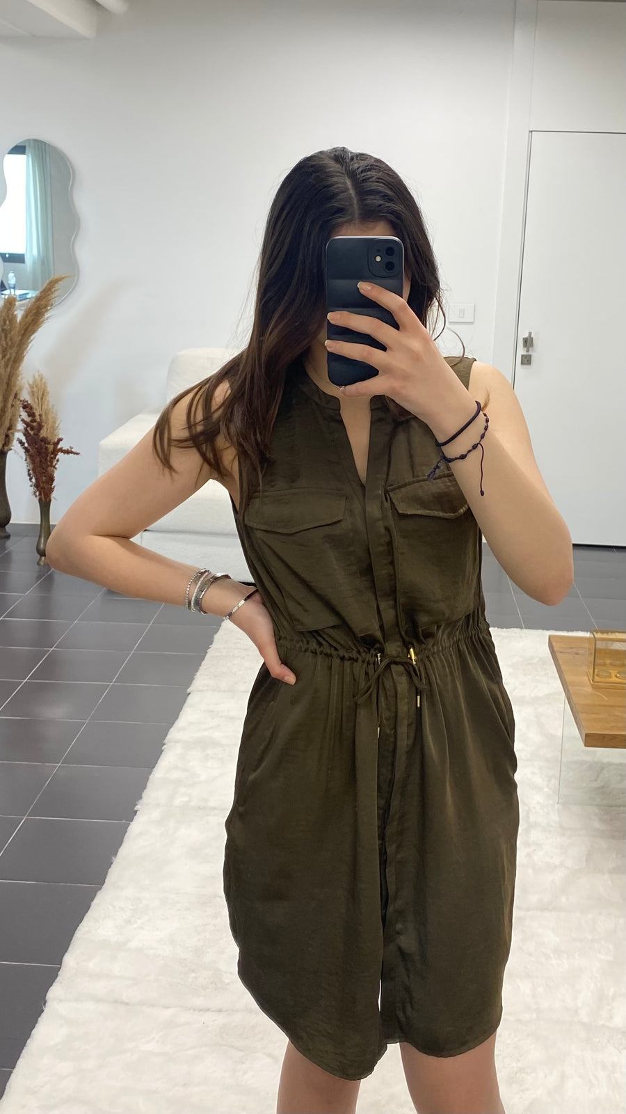 Khaki Midi Dress
