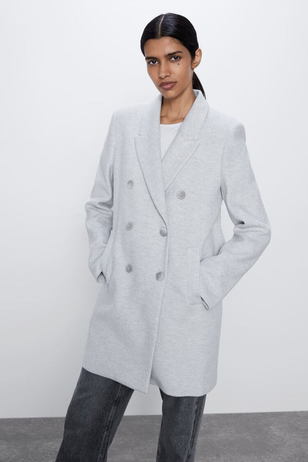 Wool Buttoned Up Coat