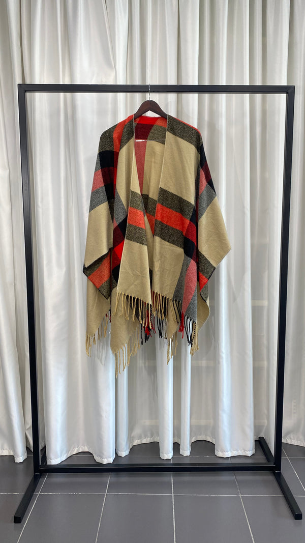 Checked Jacket Scarf