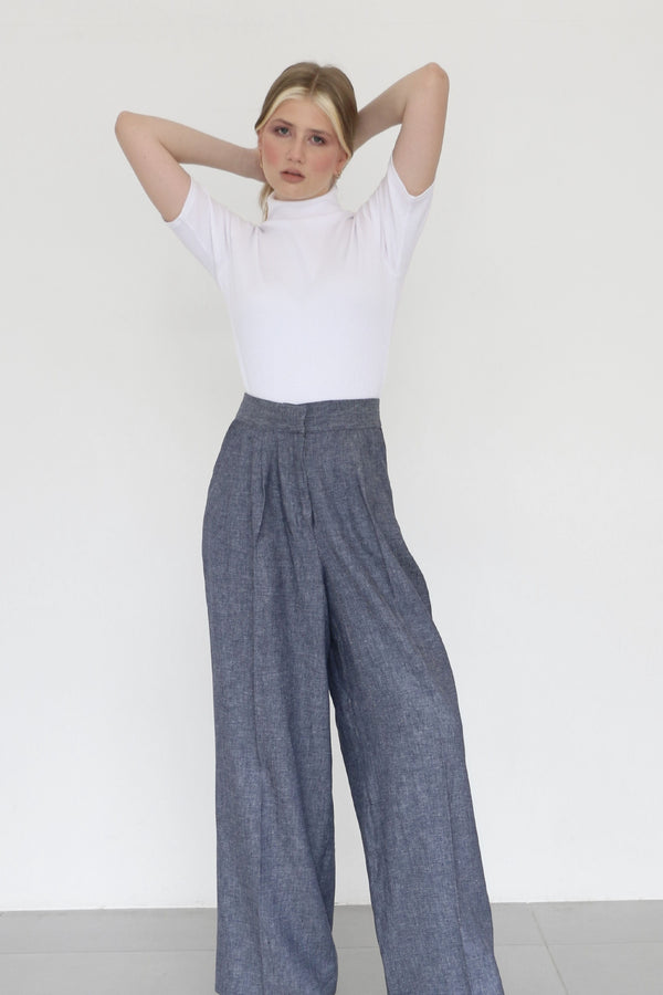 Denim Pattern Trousers