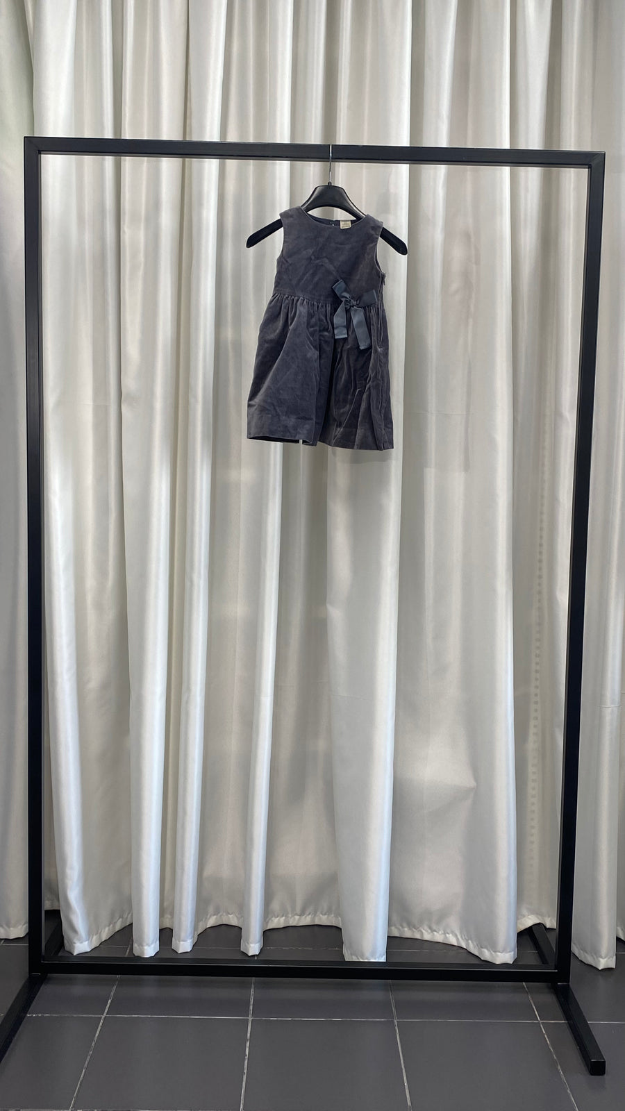 Grey Velvet Dress
