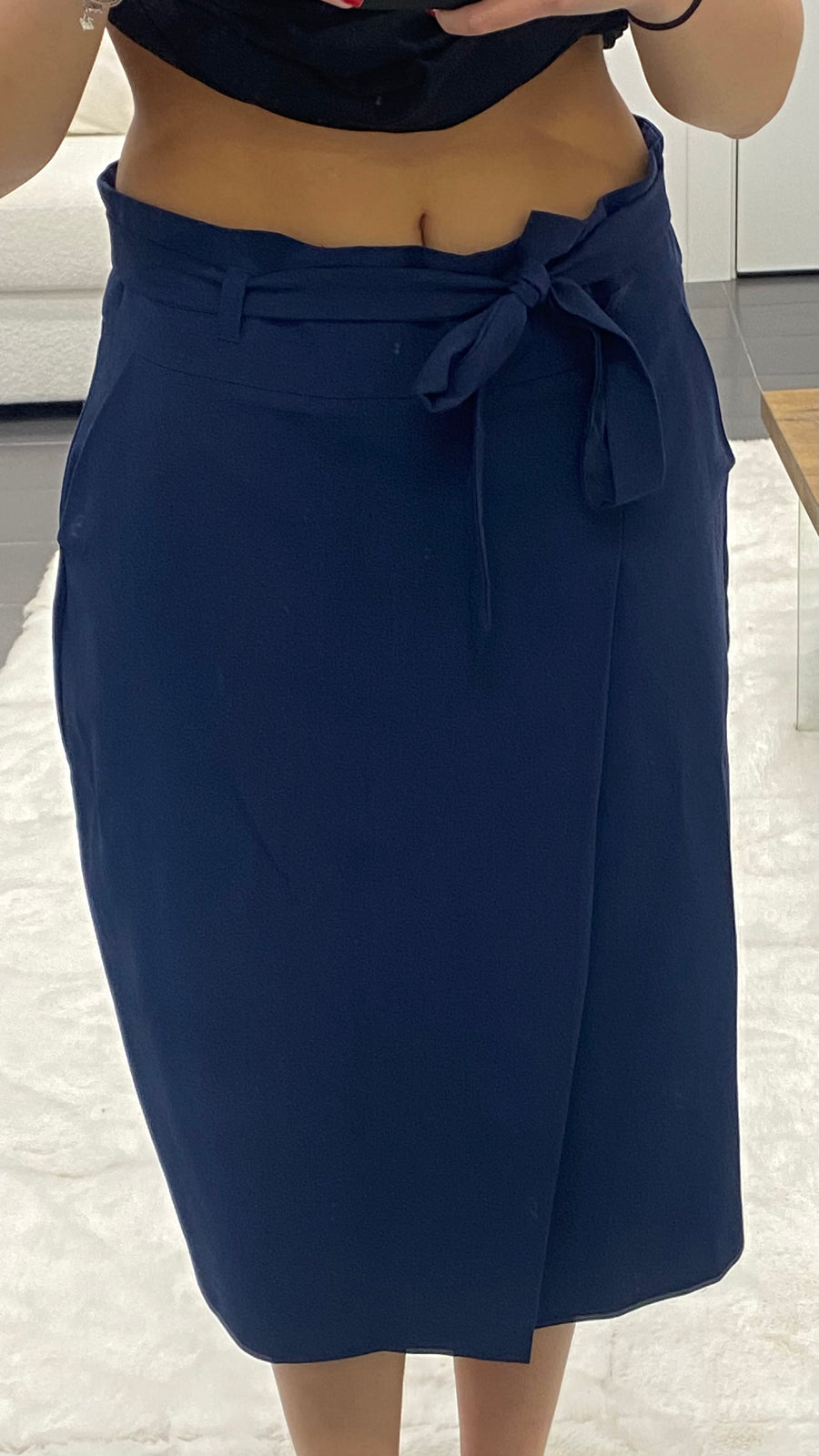 Wrap Navy Skirt