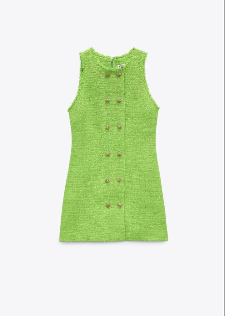Tweed Buttoned Up Dress Marques A Moi Tweed Buttoned Up Dress Marques A Moi
