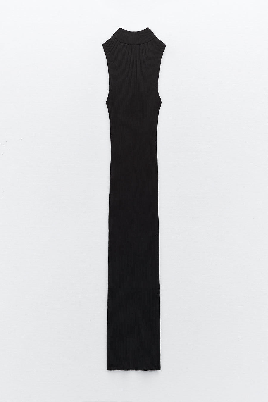 Ribbed Stretchy Black Dress