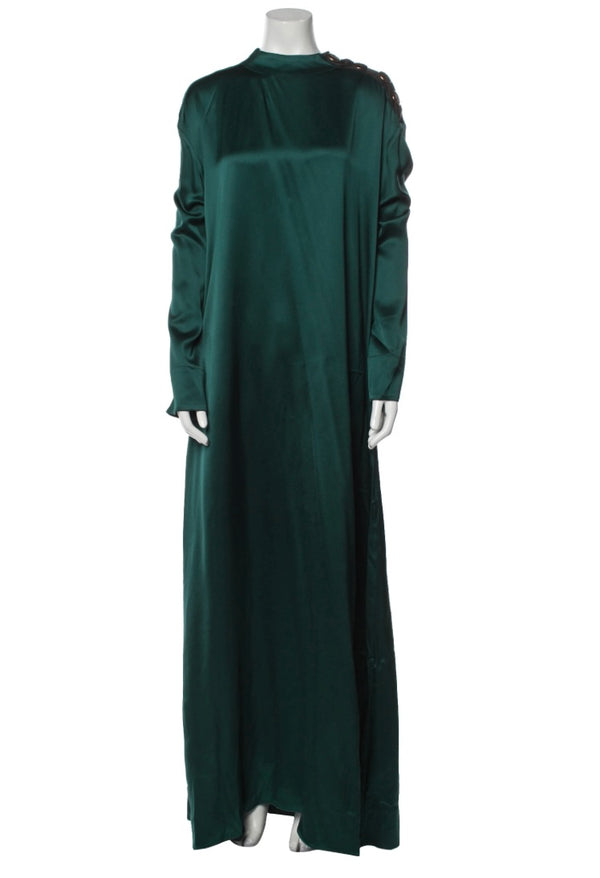 Green Satin Gown