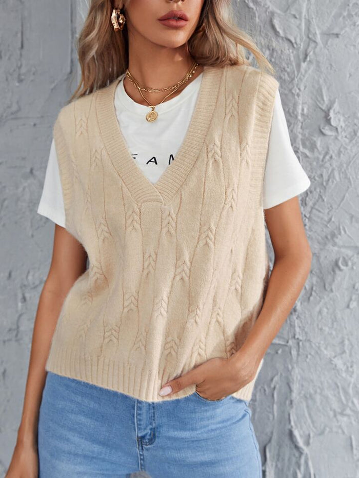 Knitted V-Neck Vest