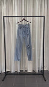 High Rise Ripped Design Jeans